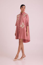 Old Rose Mimi Framed Shirt Dress