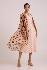 Neo Almond Burst Flap Trench & Slip Dress