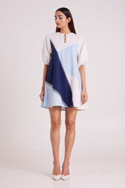 Juno Segmented Tide Short Dress