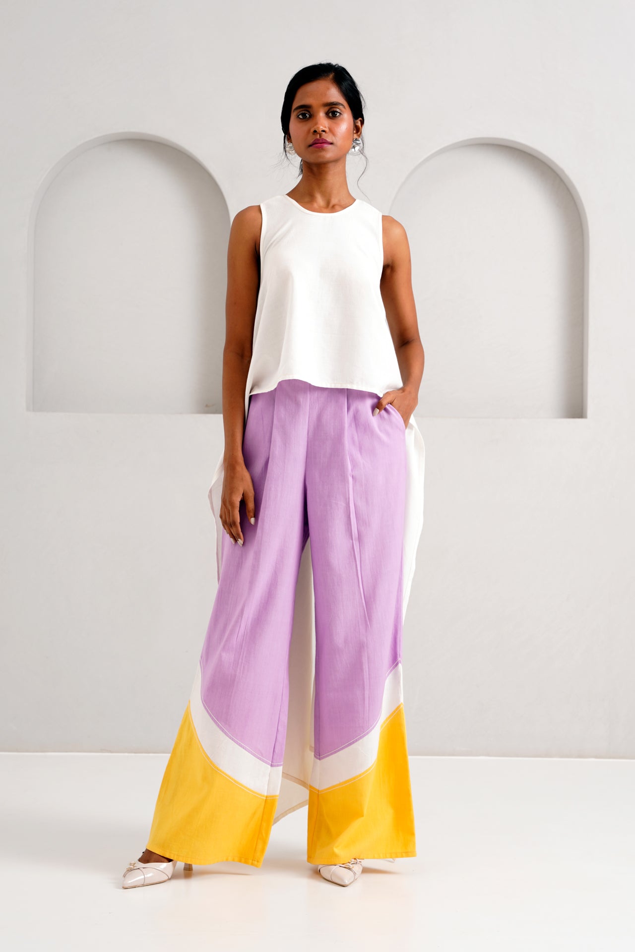 Rabi & Troop Criss Cross Top & Wave Hem Pants