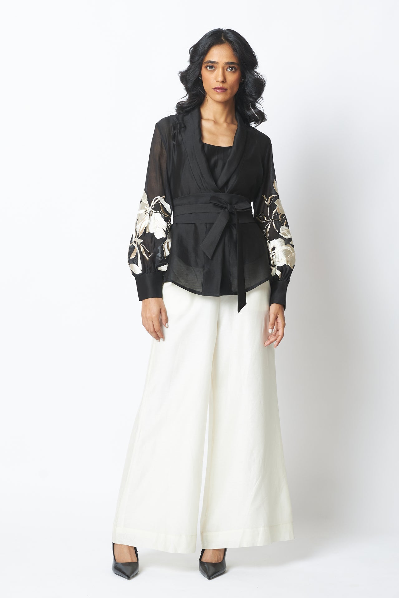 BW Reva Blazer Wrap Top & Wide Leg Pant