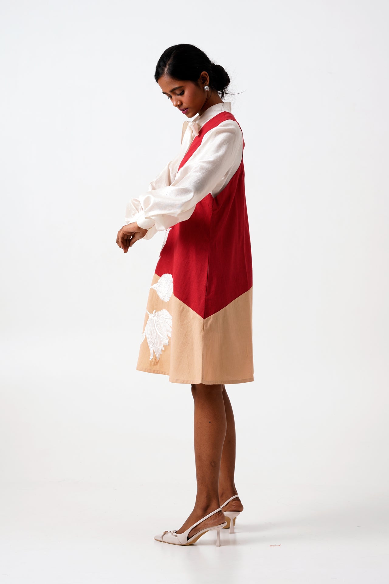 Madder Melody  Neck Tie Shirt & Short Dress