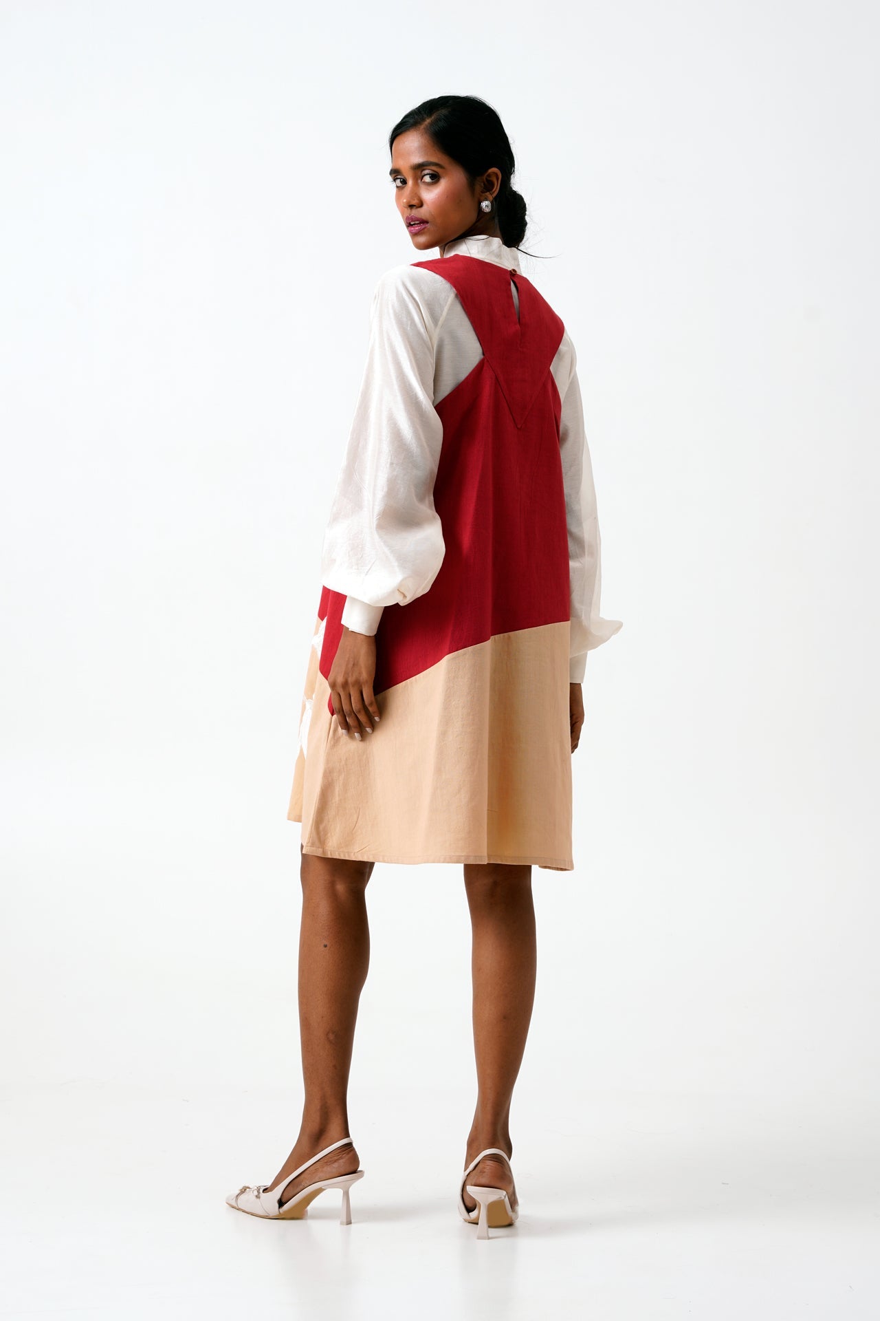 Madder Melody  Neck Tie Shirt & Short Dress