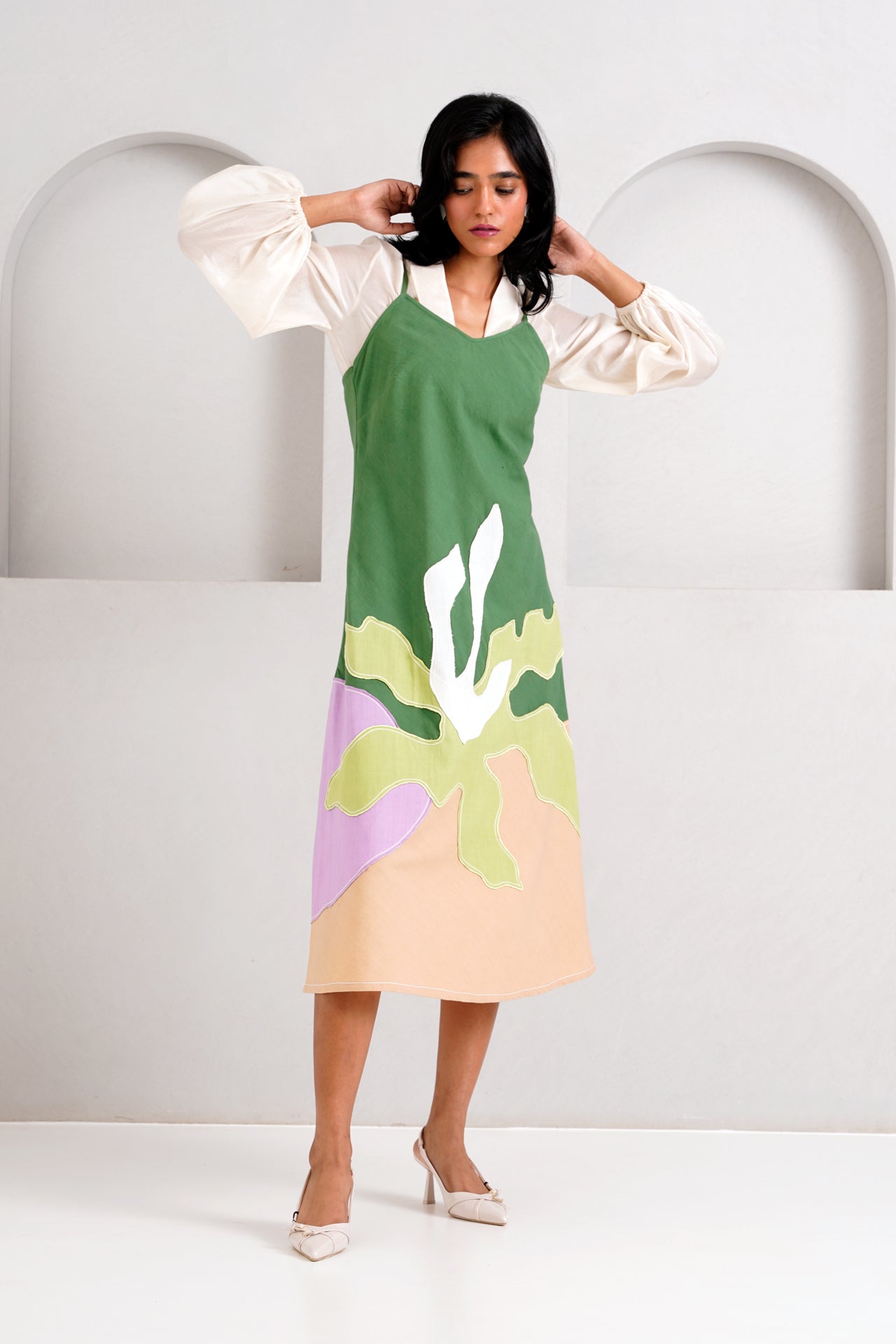 Pine Green Yana Blouson & Slip Dress