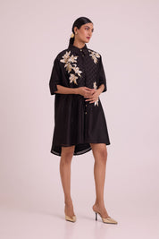 Black Mimi Framed Shirt Dress