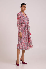 Joanne Tropical Buzz Trench Jacket Set