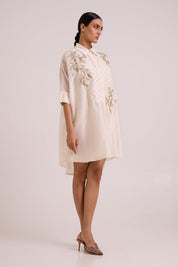 Mimi Ivory Framed Shirt Dress
