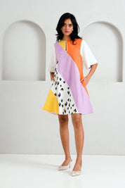 Multi Brooklyn Spotted Tiger Short Dress