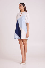 Juno Segmented Tide Short Dress
