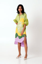 Multi Oaks Cornfield Midi Dress