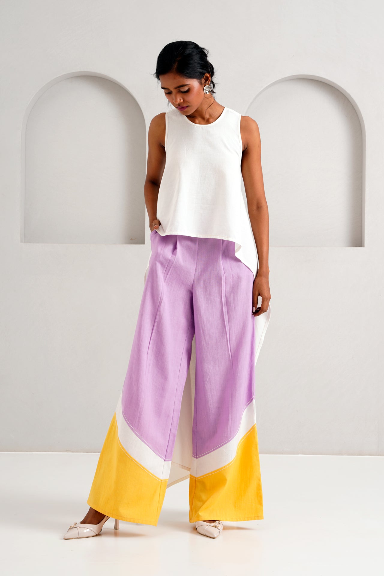 Rabi & Troop Criss Cross Top & Wave Hem Pants