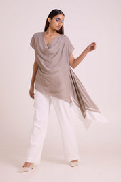 Vesa Graphite Cowl Top & Pant Set