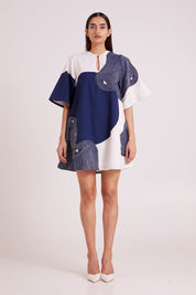 Chandra Embroidered Full Moon Short Dress
