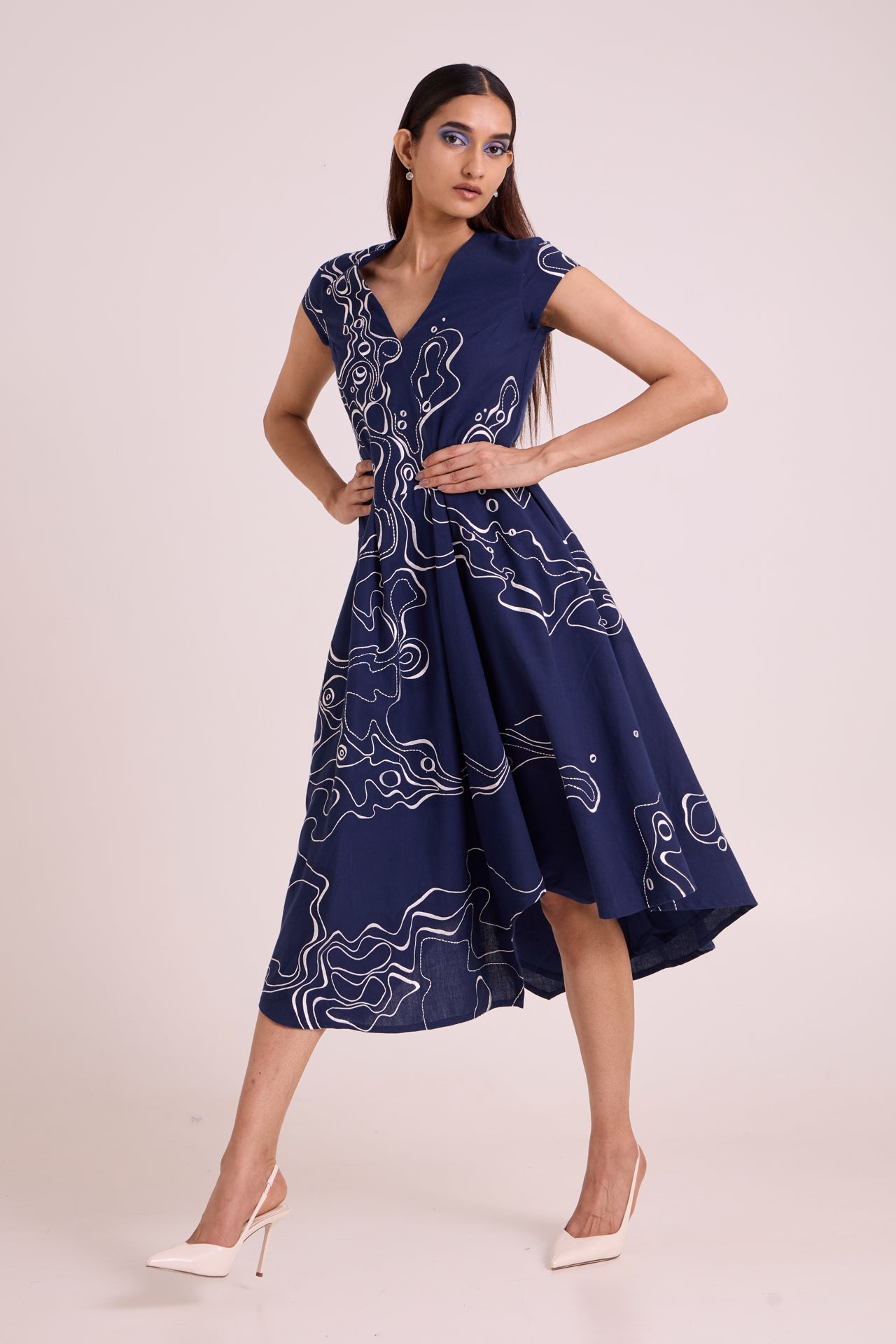 Indigo Perito Drift Midi Dress