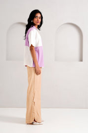 Roxy & Vince Checkered Shirt & Latte Button up Pants