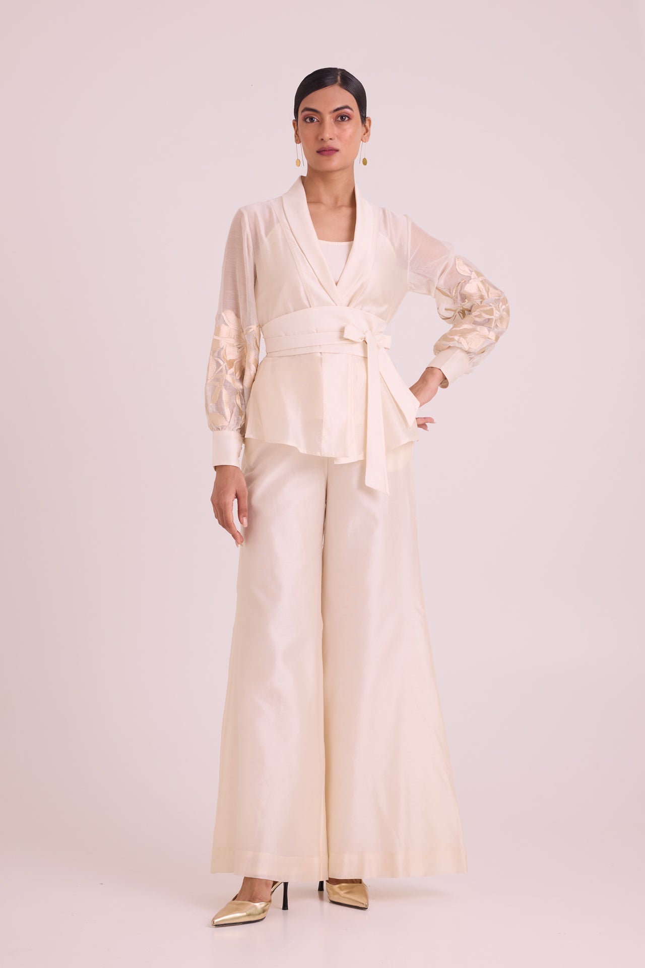 Reva Blazer Wrap Top & Wide Leg Pant