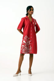 Madder Taiwo Embroidered Shirt Dress