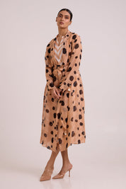 Neo Almond Burst Flap Trench & Slip Dress
