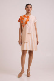 Kayo Sunset & Almond Cutwork Short Dress