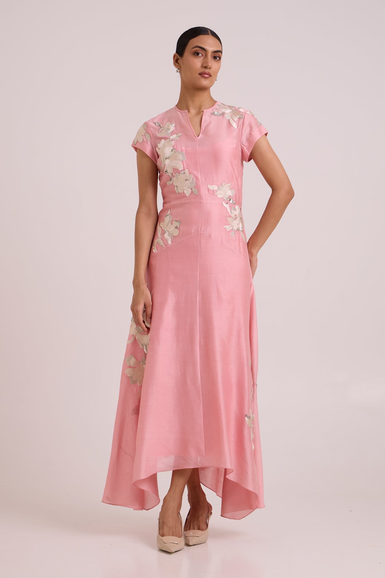 Lizzy Blush Pink Prism Long Dress