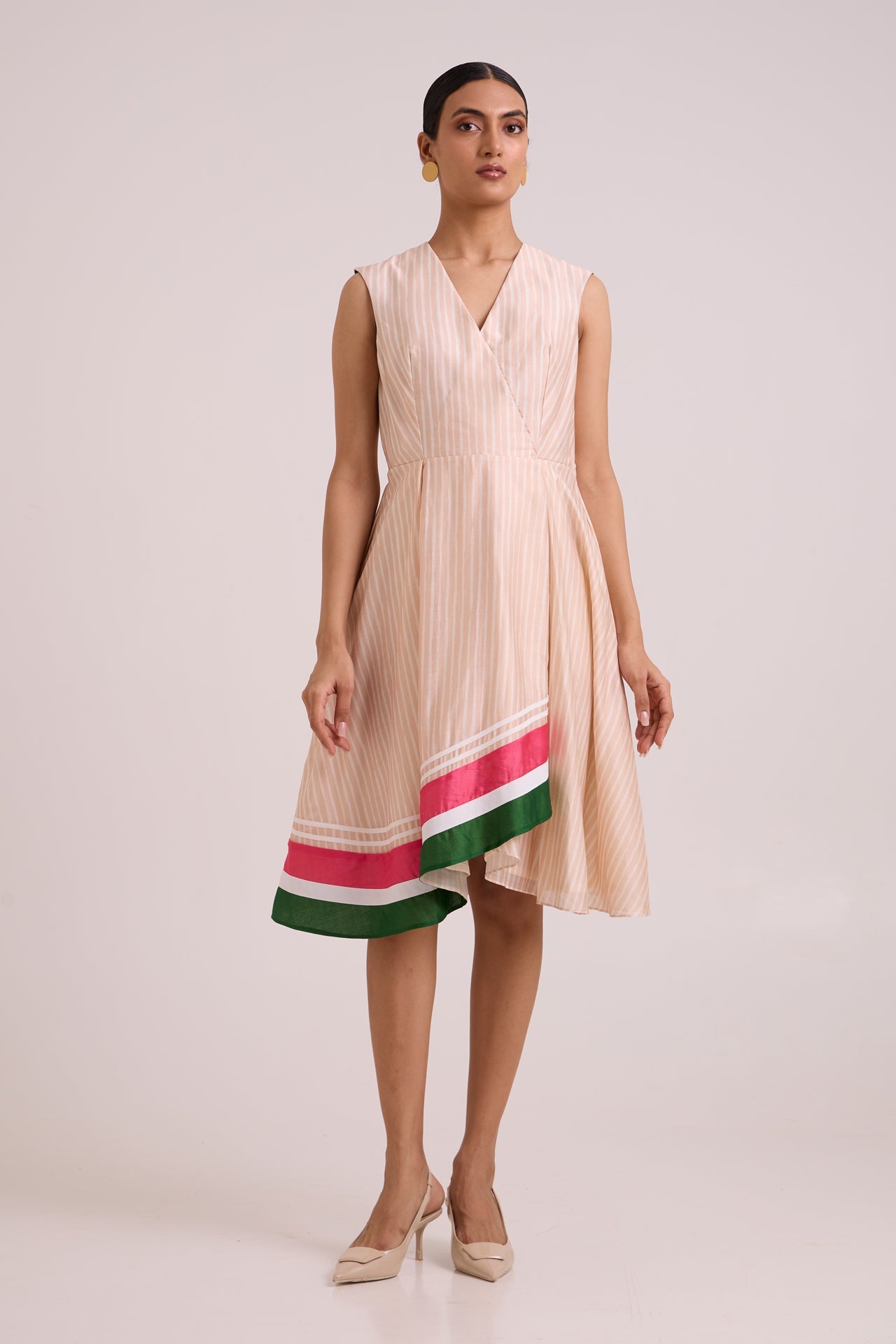 Bambi Almond Striped Cruise Dress