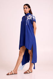 Ray Electric Blue Neck Scarf Kaftan