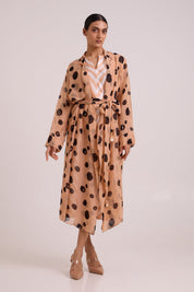 Neo Almond Burst Flap Trench & Slip Dress