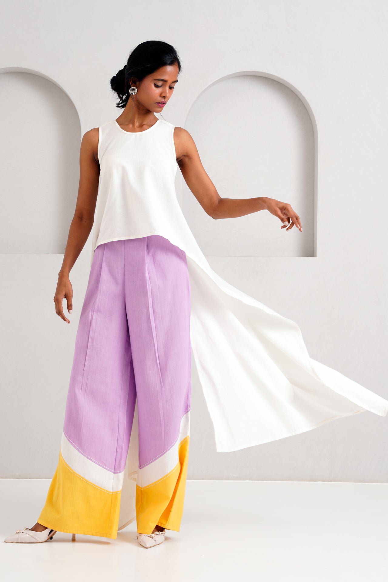 Rabi & Troop Criss Cross Top & Wave Hem Pants