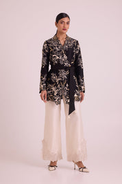 Farah Tendril Wrap Blazer & Cutwork Pants