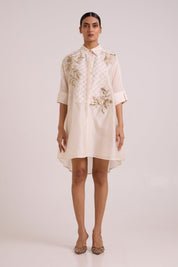 Mimi Ivory Framed Shirt Dress