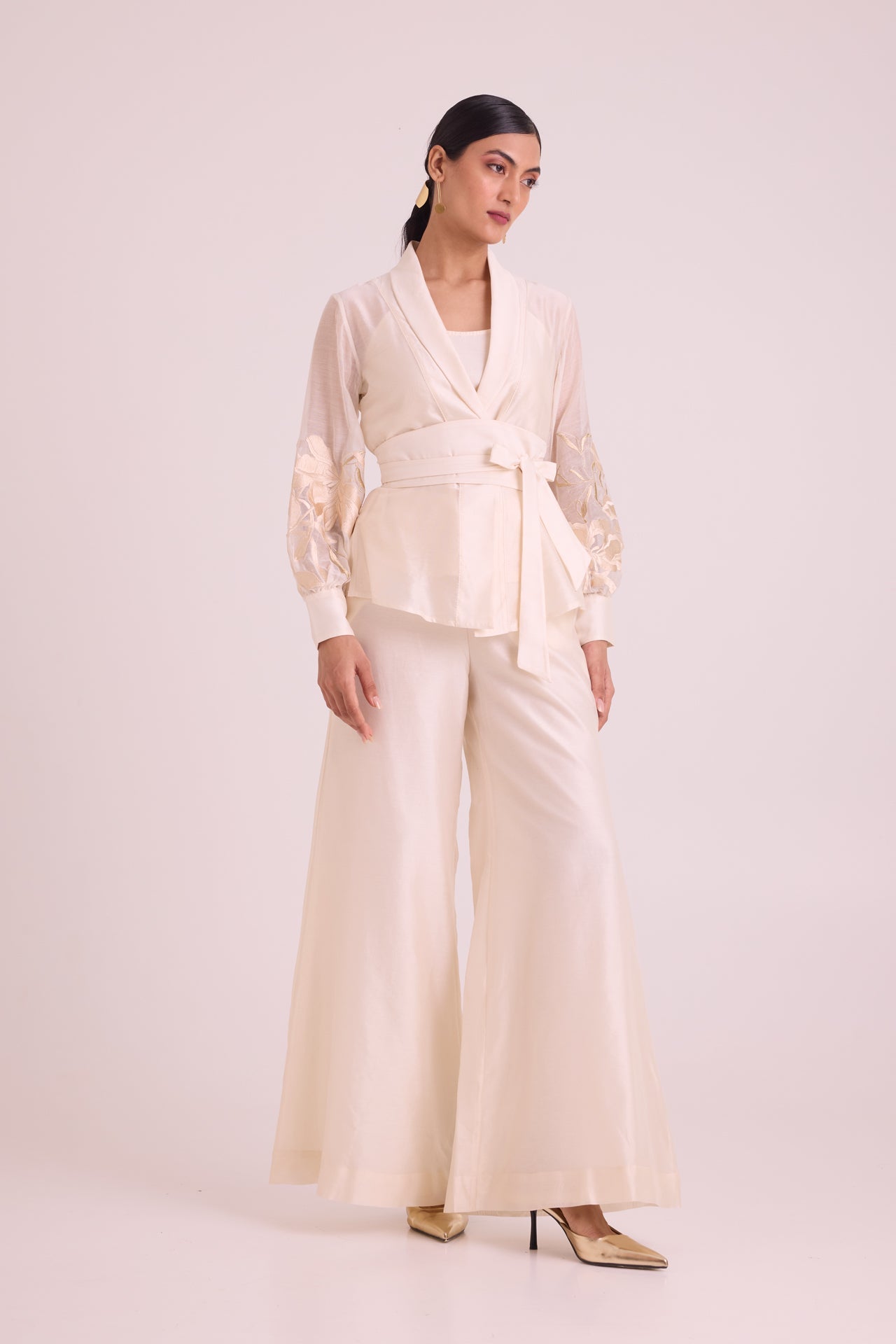 Reva Blazer Wrap Top & Wide Leg Pant