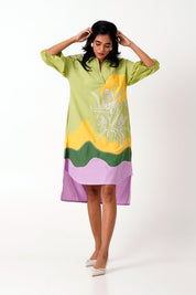 Multi Oaks Cornfield Midi Dress