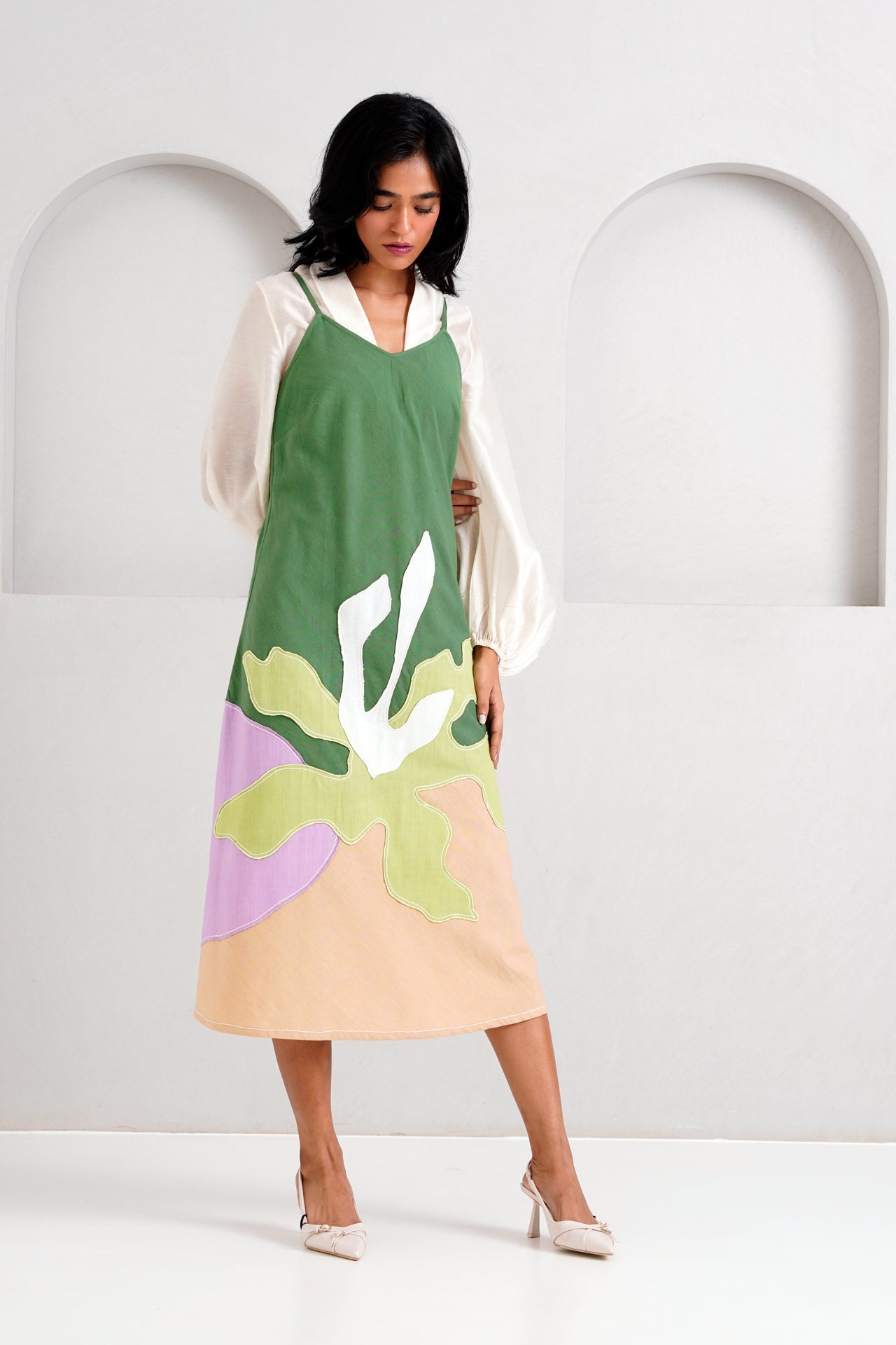 Pine Green Yana Blouson & Slip Dress