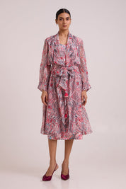 Joanne Tropical Buzz Trench Jacket Set