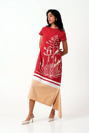 Madder Chase Midtown Midi Dress in Hand Embroidery