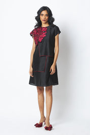 Monica Shoulder Bib Ladder Dress