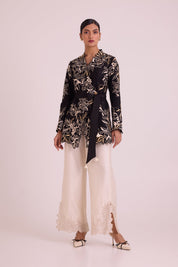 Farah Tendril Wrap Blazer & Cutwork Pants