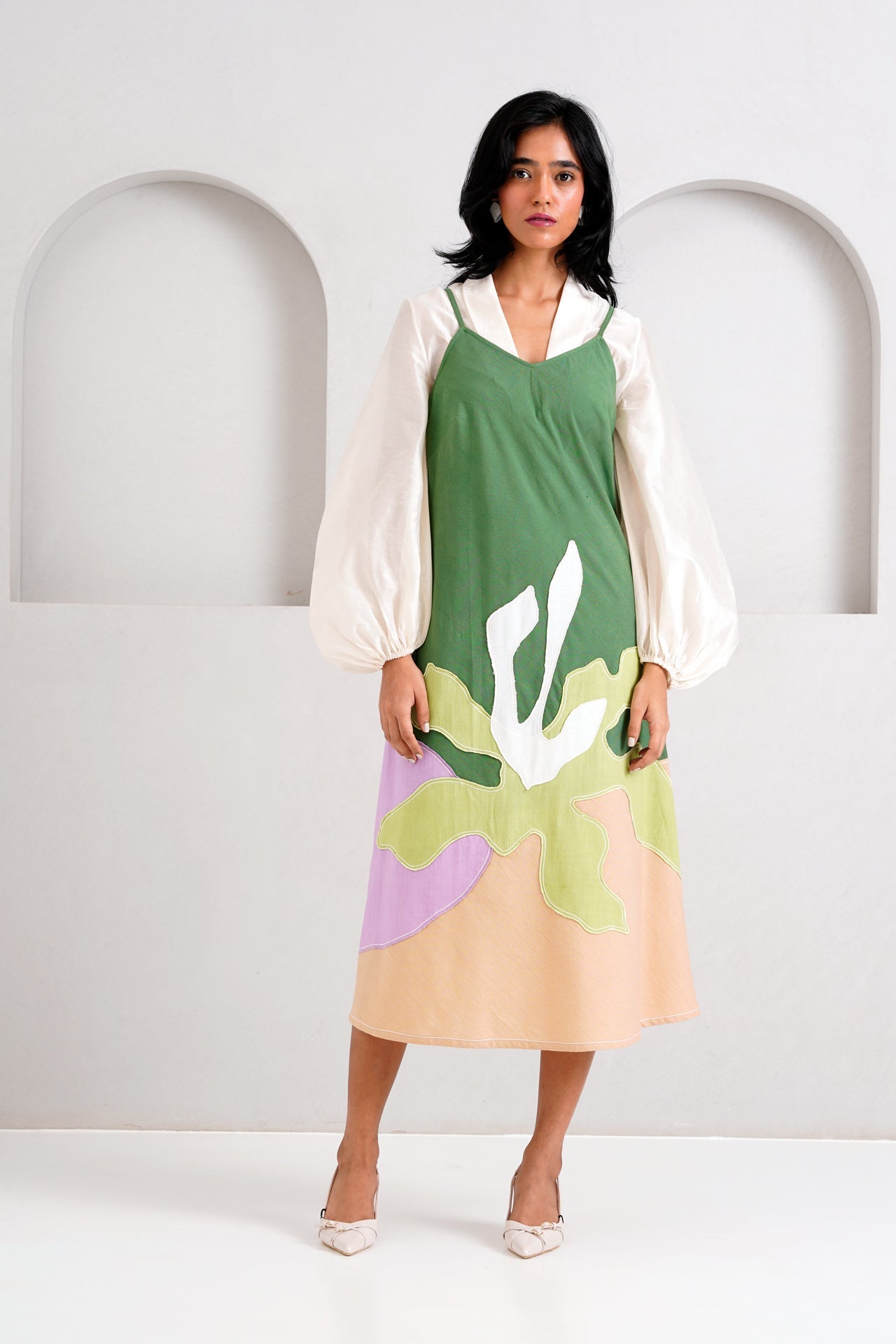 Pine Green Yana Blouson & Slip Dress
