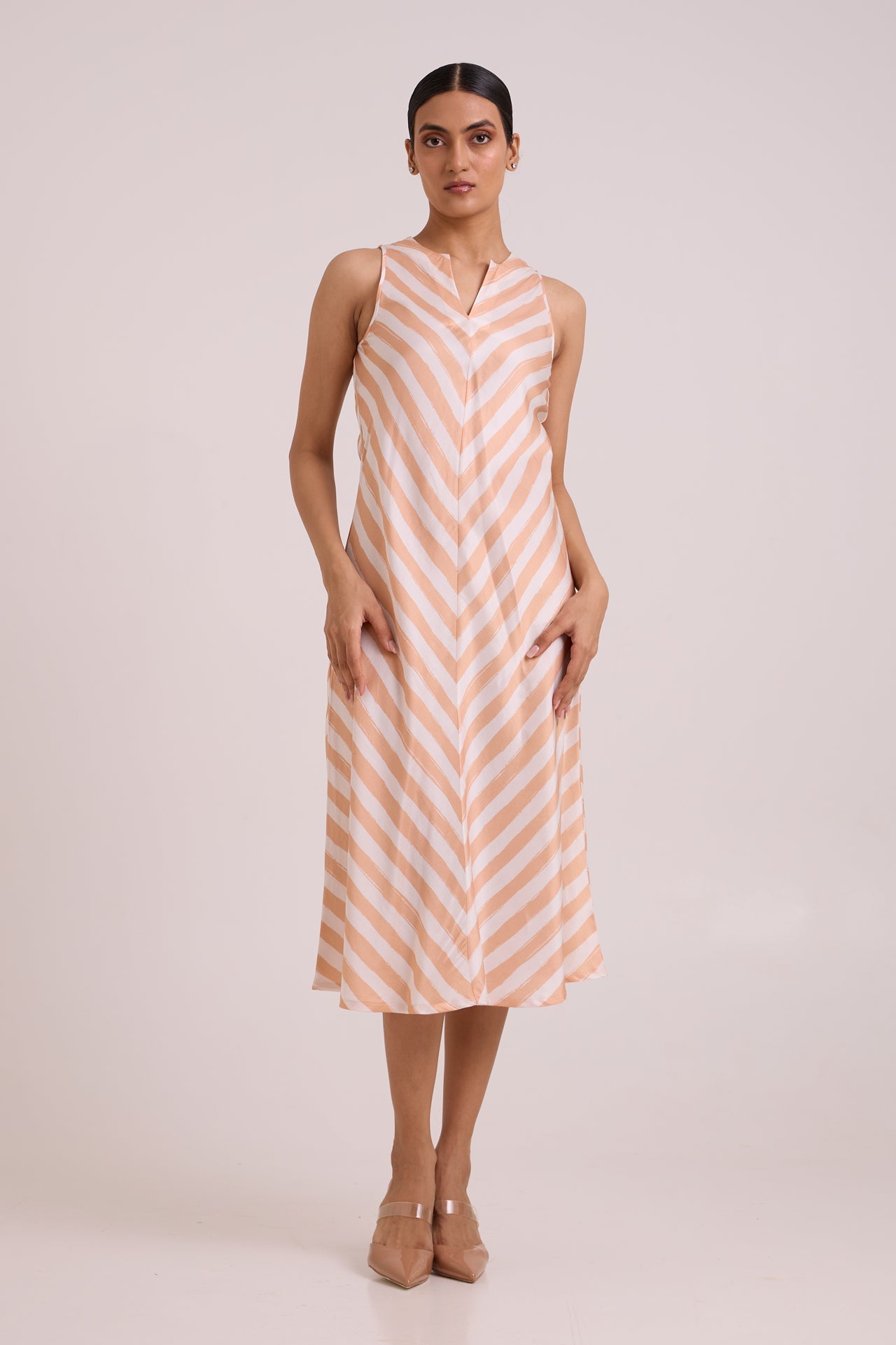 Neo Almond Burst Flap Trench & Slip Dress
