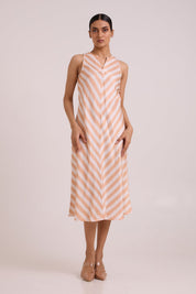 Neo Almond Burst Flap Trench & Slip Dress