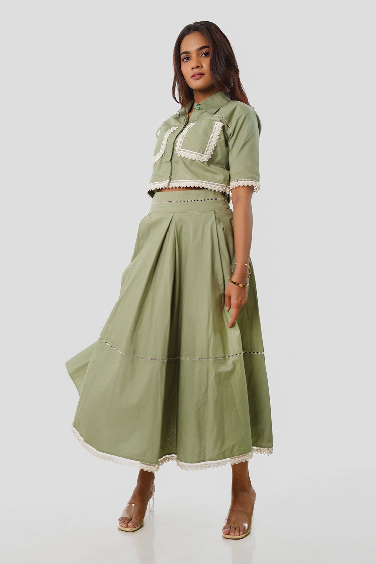 Mehak Bakshi in Lacey Co-ord Set