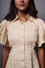 Side Cut Shirt Dress