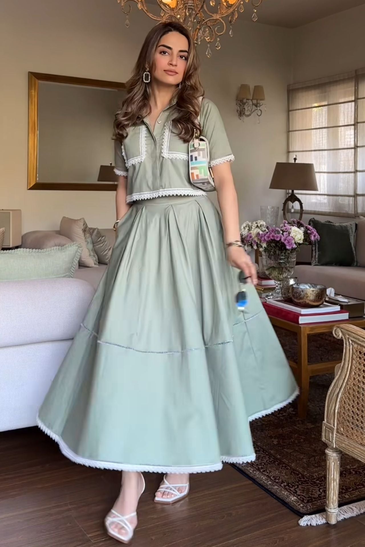 Mehak Bakshi in Lacey Co-ord Set