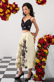 Noir & Ivory Long Skirt
