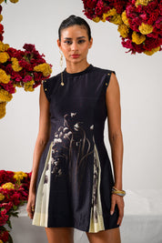 Retro Rose Mini Dress