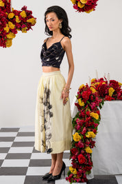 Noir & Ivory Long Skirt