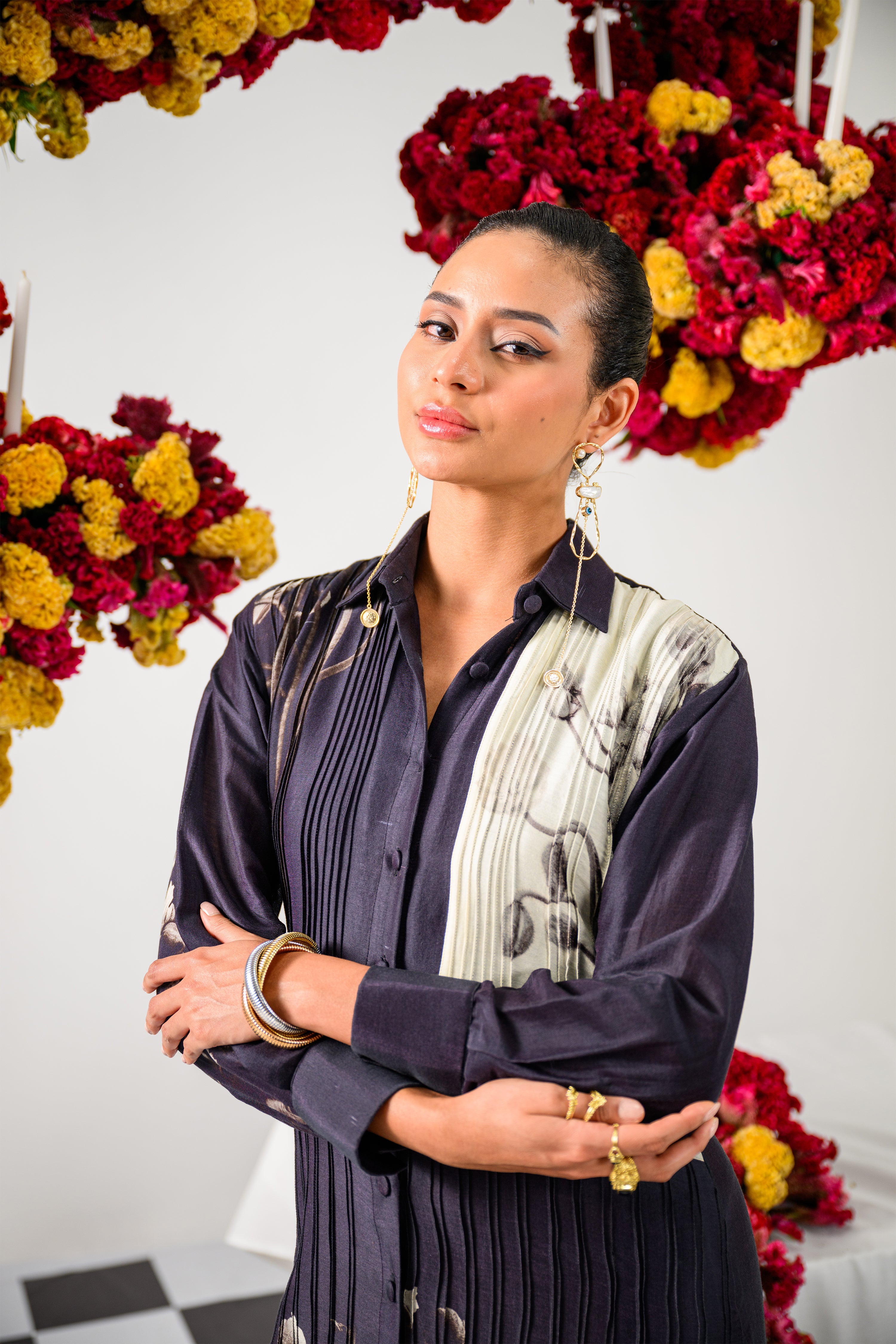 Antique Bloom Shirt Dress