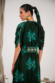Frostleaf Zipper Midi Dress