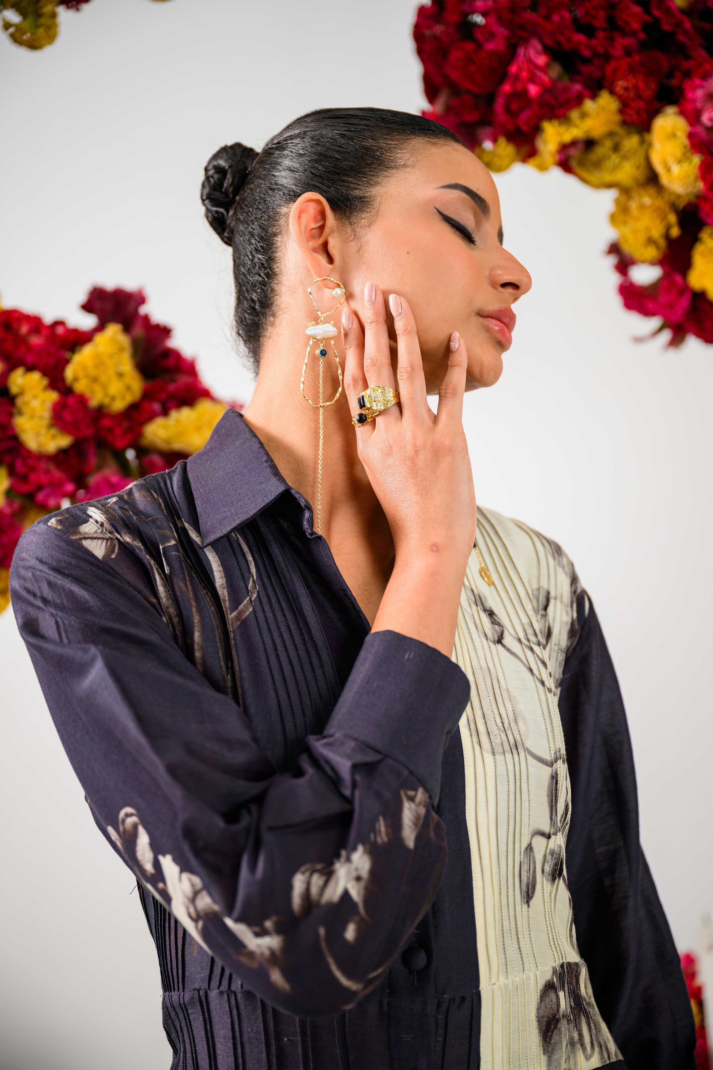 Antique Bloom Shirt Dress