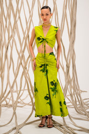 Lime Light Scrunchie Skirt Set